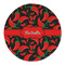 Chili Peppers Round Linen Placemats - FRONT (Single Sided)