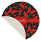 Chili Peppers Round Linen Placemats - Front (folded corner single sided)