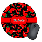 Chili Peppers Round Mouse Pad (Personalized)