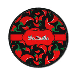 Chili Peppers Iron On Round Patch w/ Name or Text