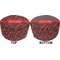 Chili Peppers Round Pouf Ottoman (Top and Bottom)