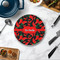 Chili Peppers Round Stone Trivet - In Context View
