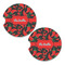 Chili Peppers Sandstone Car Coasters - Set of 2