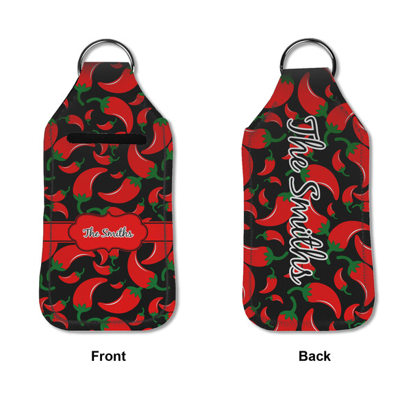 Chili Peppers Sanitizer Holder Keychain - Large APPROVAL (Flat)