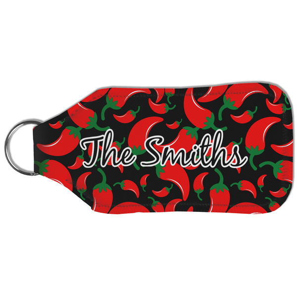 Chili Peppers Sanitizer Holder Keychain - Large (Back)