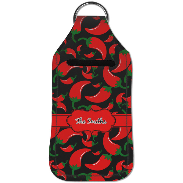 Chili Peppers Sanitizer Holder Keychain - Large (Front)