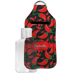 Chili Peppers Hand Sanitizer & Keychain Holder - Large (Personalized)