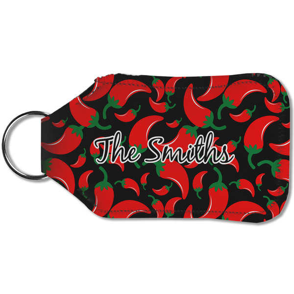 Chili Peppers Sanitizer Holder Keychain - Small (Back)