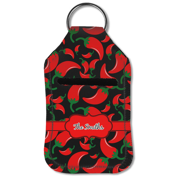 Chili Peppers Sanitizer Holder Keychain - Small (Front Flat)