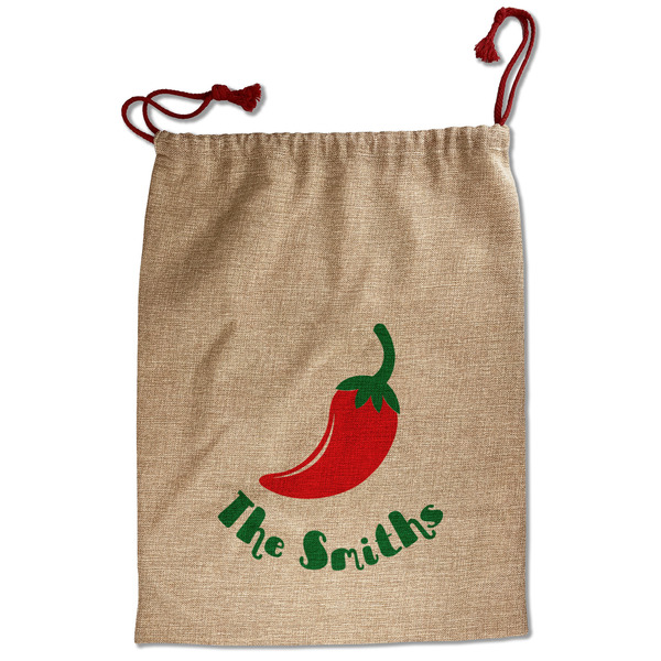 Custom Chili Peppers Santa Sack - Front (Personalized)