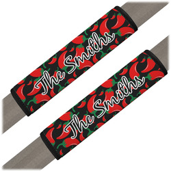 Chili Peppers Seat Belt Covers (Set of 2) (Personalized)