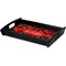Chili Peppers Serving Tray Black - Corner