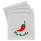 Chili Peppers Set of 4 Sandstone Coasters - Front View