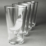 Chili Peppers Pint Glasses - Engraved (Set of 4) (Personalized)