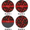 Chili Peppers Set of Lunch / Dinner Plates (Approval)