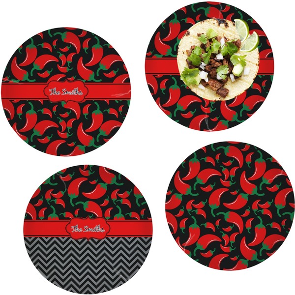 Chili Peppers Set of Lunch / Dinner Plates