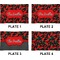 Chili Peppers Set of Rectangular Appetizer / Dessert Plates (Approval)
