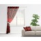 Chili Peppers Sheer Curtain With Window and Rod - in Room Matching Pillow