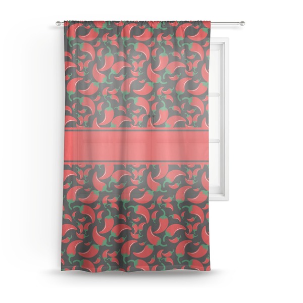 Custom Chili Peppers Sheer Curtain