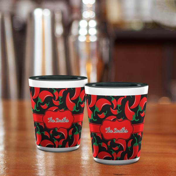 Chili Peppers Shot Glass - Two Tone - LIFESTYLE