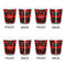 Chili Peppers Shot Glass - White - Set of 4 - APPROVAL