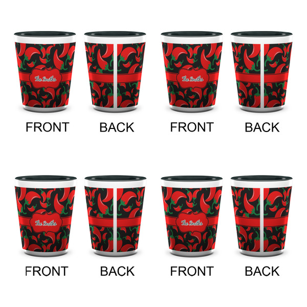 Chili Peppers Shot Glassess - Two Tone - Set of 4 - APPROVAL