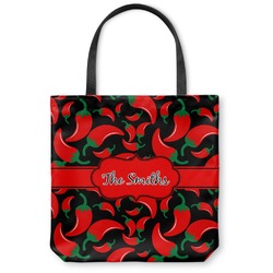 Chili Peppers Canvas Tote Bag - Medium - 16"x16" (Personalized)