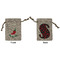 Chili Peppers Small Burlap Gift Bag - Front and Back