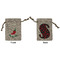 Chili Peppers Small Burlap Gift Bag - Front & Back (Personalized)