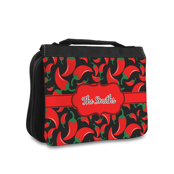 Custom Chili Peppers Toiletry Bag - Small (Personalized)
