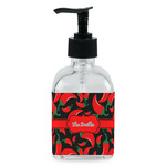 Chili Peppers Glass Soap & Lotion Bottle - Single Bottle (Personalized)