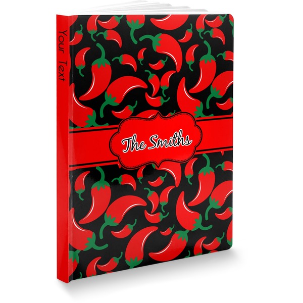 Custom Chili Peppers Softbound Notebook - 5.75" x 8" (Personalized)