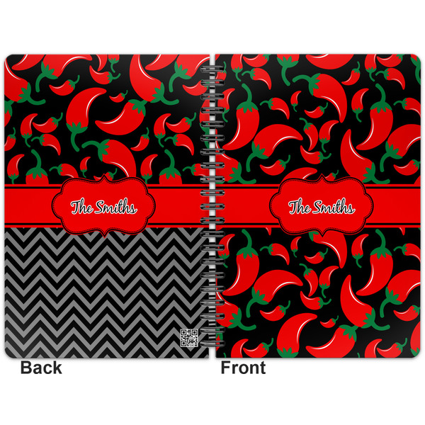 Chili Peppers Spiral Journal 7 x 10 - Apvl