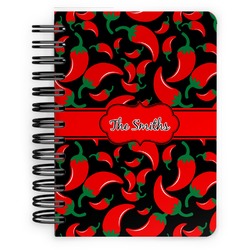 Chili Peppers Spiral Notebook - 5x7 w/ Name or Text