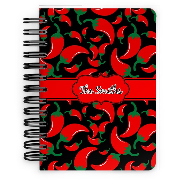 Custom Chili Peppers Spiral Notebook - 5x7 w/ Name or Text