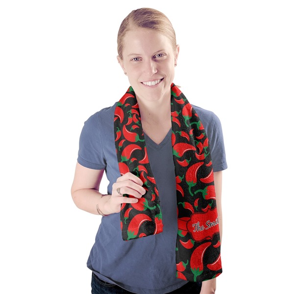 Chili Peppers Sport Towel - Exercise use - Model