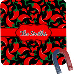 Chili Peppers Square Fridge Magnet (Personalized)