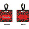 Chili Peppers Square Luggage Tag (Front + Back)