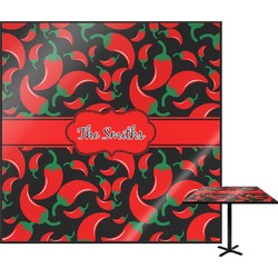 Chili Peppers Square Table Top - 24" (Personalized)