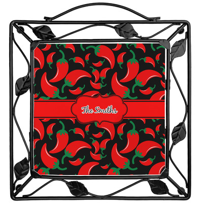Chili Peppers Square Trivet (Personalized)