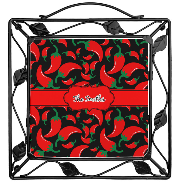 Custom Chili Peppers Square Trivet (Personalized)