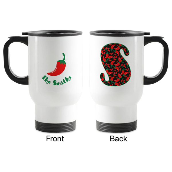 Chili Peppers Stainless Steel Travel Mug with Handle - Apvl