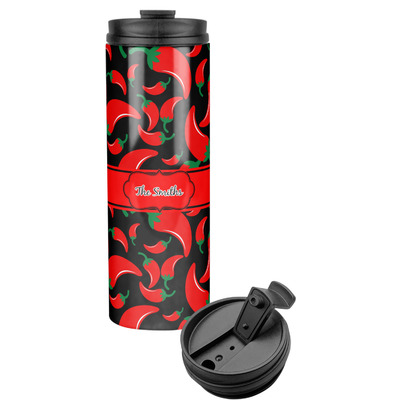 Chili Peppers Stainless Steel Skinny Tumbler (Personalized)