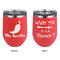 Chili Peppers Stainless Wine Tumblers - Coral - Double Sided - Approval