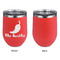 Chili Peppers Stainless Wine Tumblers - Coral - Single Sided - Approval