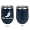 Chili Peppers Stainless Wine Tumblers - Navy - Single Sided - Approval
