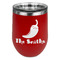 Chili Peppers Stainless Wine Tumblers - Red - Single Sided - Front