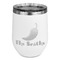 Chili Peppers Stainless Wine Tumblers - White - Single Sided - Front