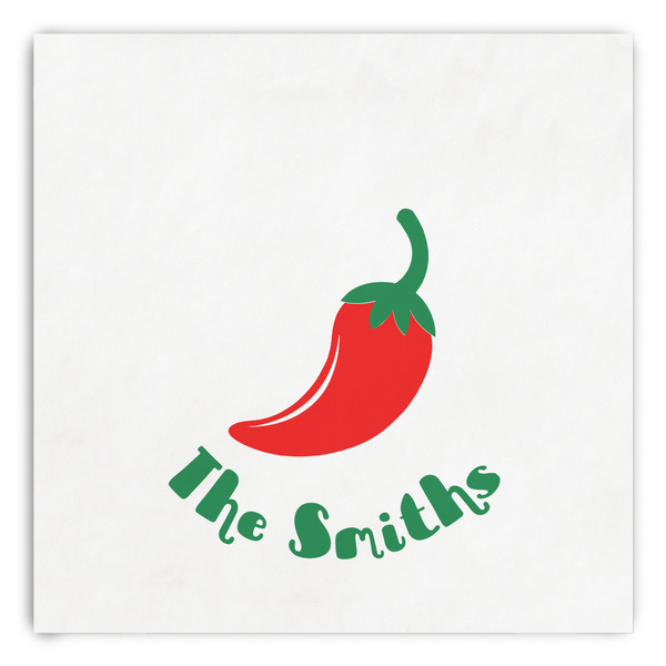 Custom Chili Peppers Paper Dinner Napkins (Personalized)