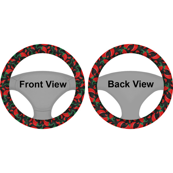 Chili Peppers Steering Wheel Cover- Front and Back